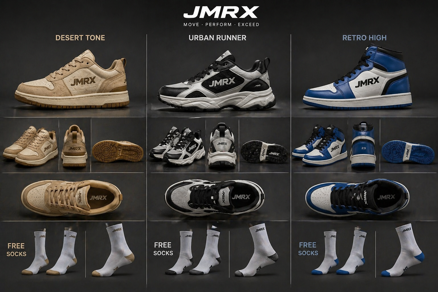 JMRX Buy 1 Get Free Socks Edition
